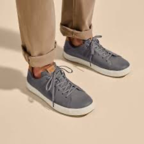 OluKai Lae'Ahi Li Men's Stone Waterproof Canvas Sneakers Sz 9